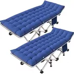 2 Pack Camping Cot with Mattress