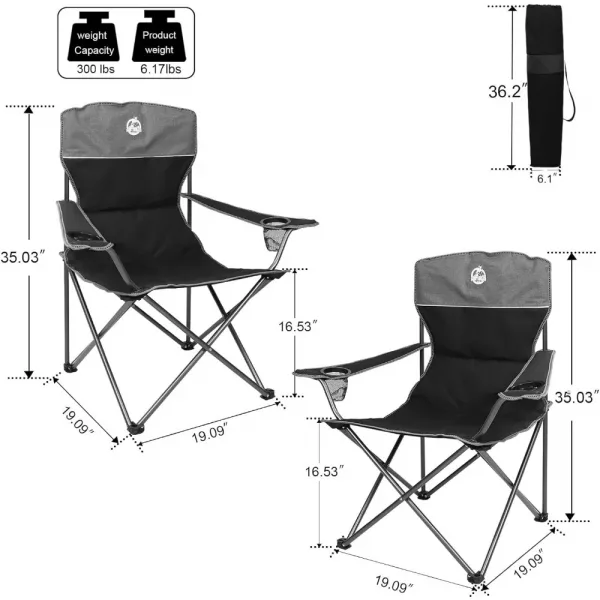 Folding Camping Chair Set of 4 Camp Hike Trail Adventure Gear