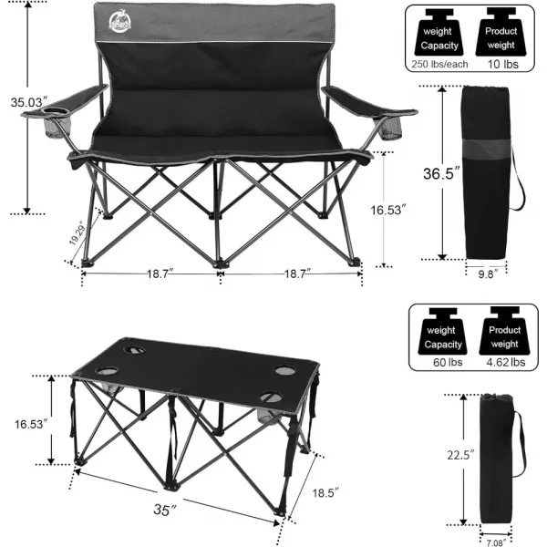 Folding Camping Chair Set of 4 Camp Hike Trail Adventure Gear