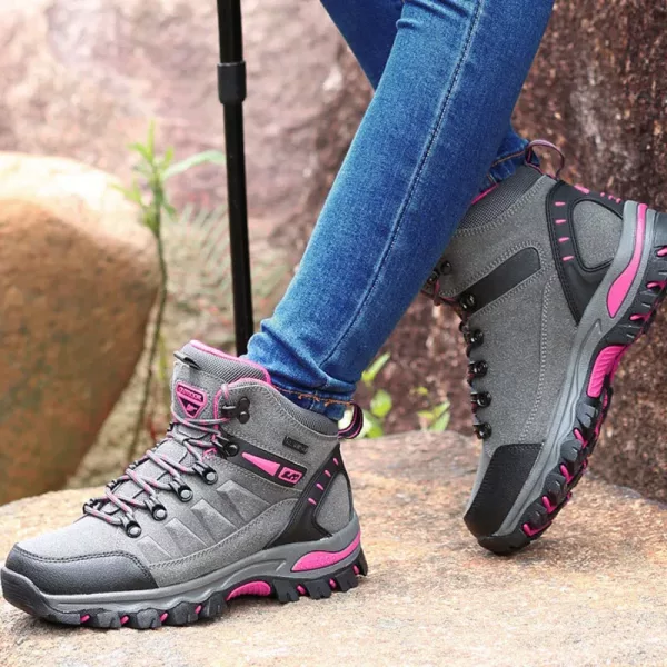 Waterproof Women’s High Top Hiking Boots Camp Hike Trail Adventure Gear