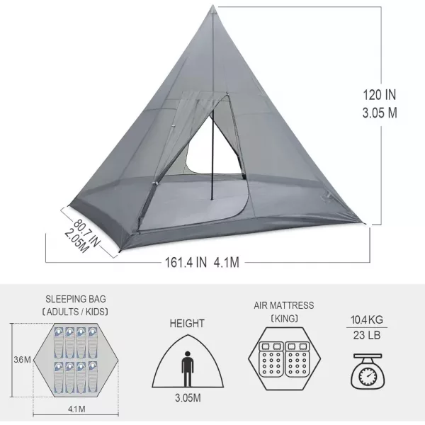 Family 8 Person Tipi Tent 5