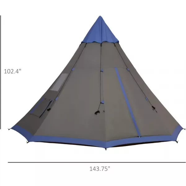 6-7 Person Waterproof Teepee Tent 5