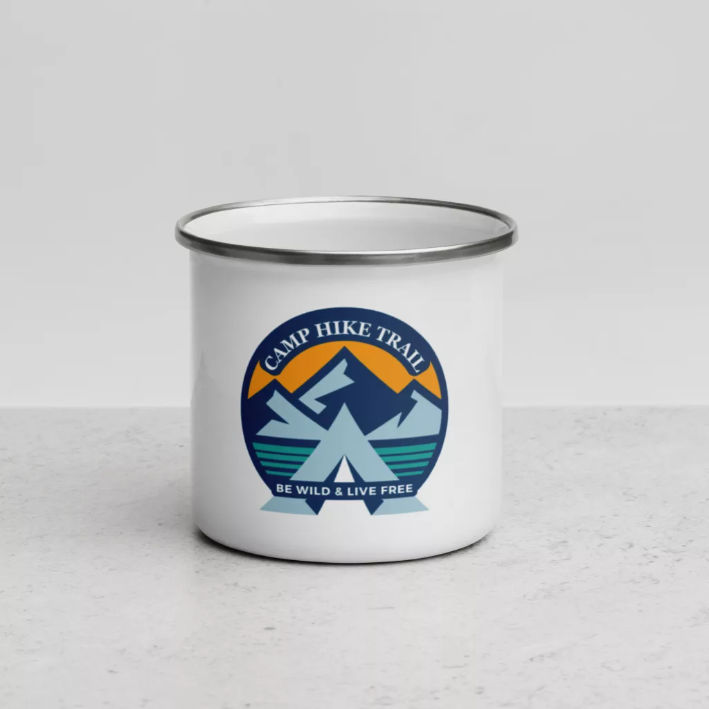 enamel mug white 12 oz front 6671cdd98abe6 » Camp Hike Trail Adventure Gear