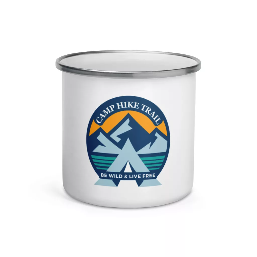 enamel mug white 12 oz front 6671cdd98ad71 » Camp Hike Trail Adventure Gear